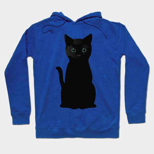 Bright Eyes: Black Cat Hoodie by ThinkingSimple